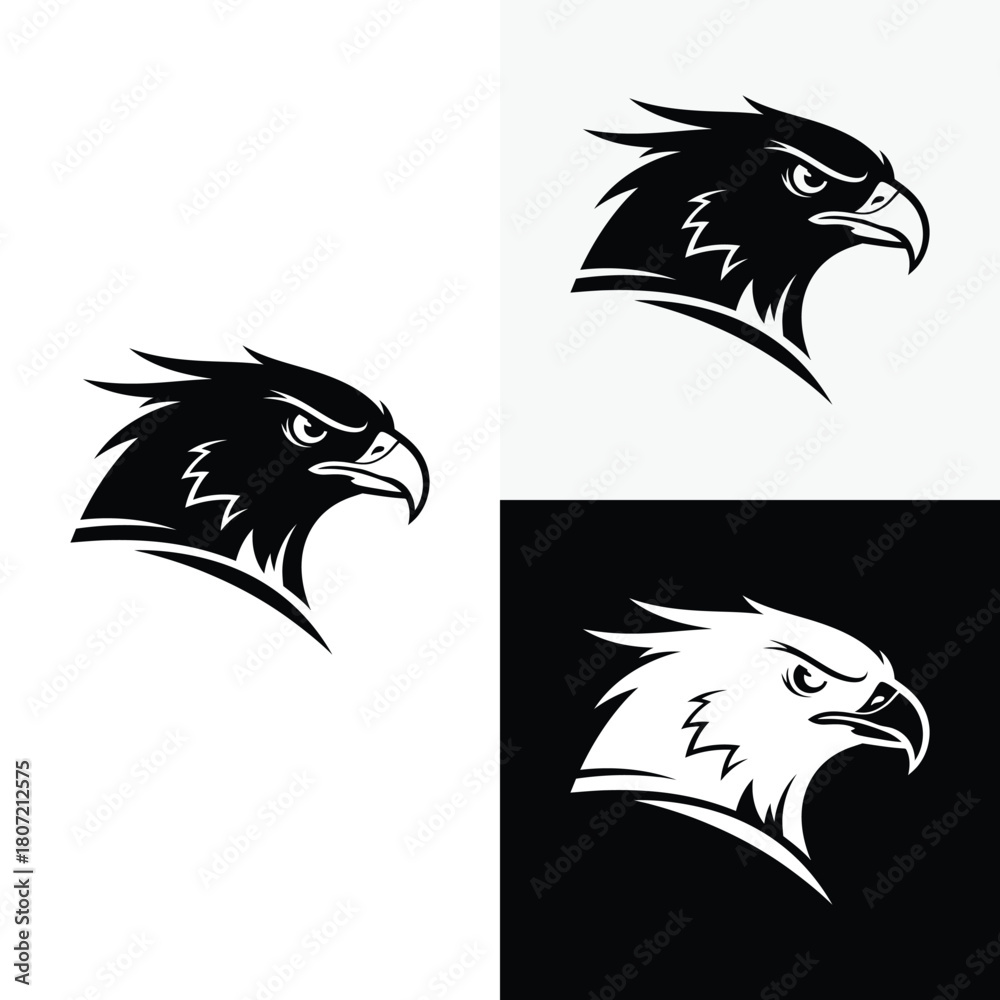 Obraz premium eagle head vector icon illustration