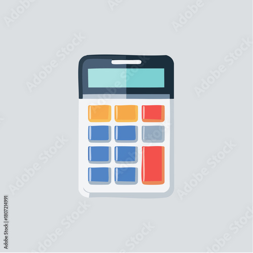 Simple Calculator Icon for Financial Calculation and Accounting