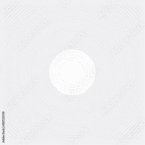 Minimalist abstract background with concentric circles creating a subtle ripple effect or sound wave concept on a clean white backdrop