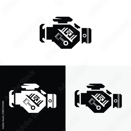 Car Engine logo vector illustration