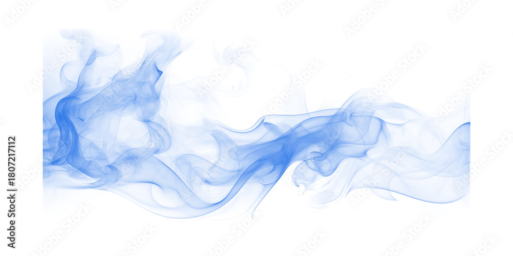 Fototapeta premium Ethereal Blue Hues Abstract Smoke Art Background Texture Vapor Effect Dynamic Design Creative Backdrop Modern Art