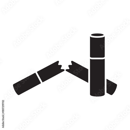 Broken cigarette icon symbolizing quitting smoking