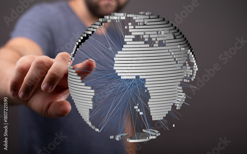 Hand interacting with a 3D ...