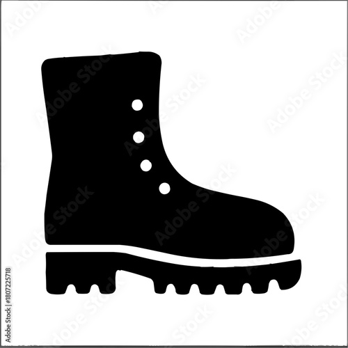 A new pair of waterproof leather and rubber winter boots isolated on a white background representing fashionable autumn footwear