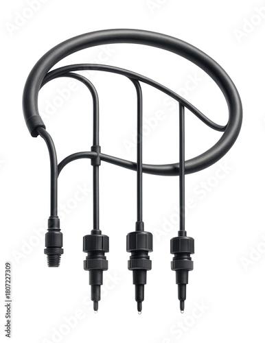 Above-ground drip irrigation for greenhouses, featuring adjustable emitters for various