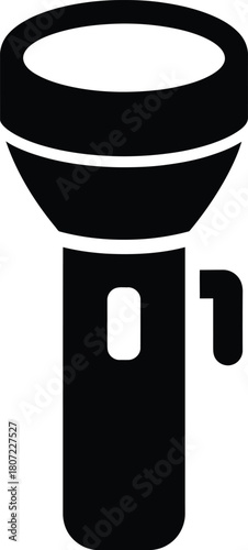 Flashlight icon graphic illustration representing illumination, searching, safety, and utility