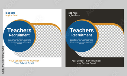Teachers Hiring Social Media Post Template