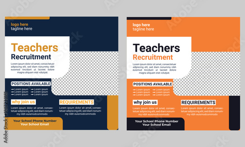 Teachers Hiring Social Media Post Template