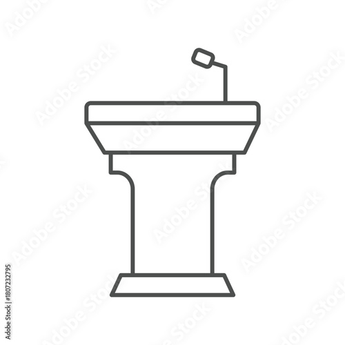 Lecture Podium thinline icon , vector, pixel perfect, illustrator file 
