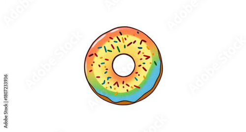 Vector illustration of an Easter egg with a colorful iris pupil design