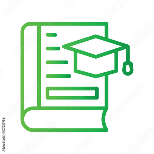 Thesis Color gradient illustration vector icon which can easily modify or edit
