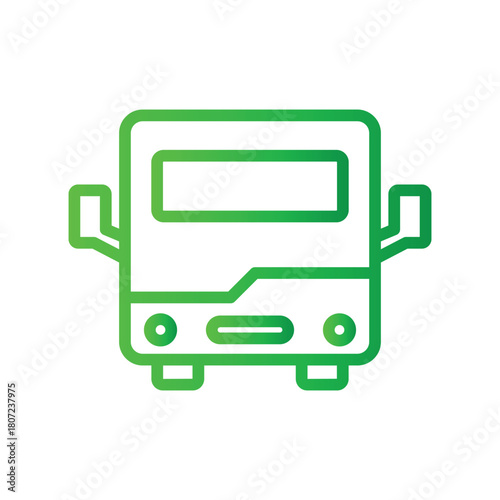 University Bus Color gradient illustration vector icon which can easily modify or edit 
