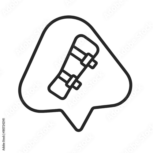 Thin-line angled forearm splint icon inside medical triangle pin, transparent PNG, ideal for injury stabilization and orthopedic treatment interfaces.