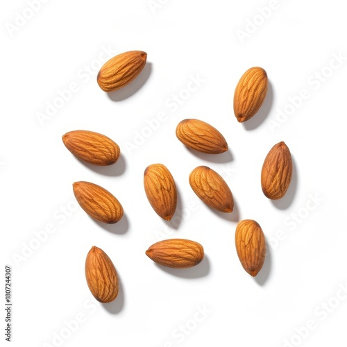 Wallpaper Mural Scattered almonds with textured shells, a healthy snack, raw nuts, organic food, tasty treats Torontodigital.ca