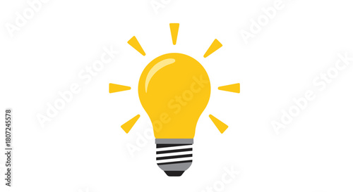 Ignite your imagination with this simple lightbulb icon conveying bright ideas and innovation for your next project