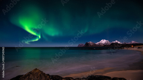 Obraz na plátně The northern lights , also known as the aurora borealis or aurora australis , is
