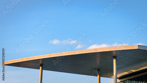 Roof of the Paul Loebe Building, the office building of the German parliament, in Berlin, Germany.