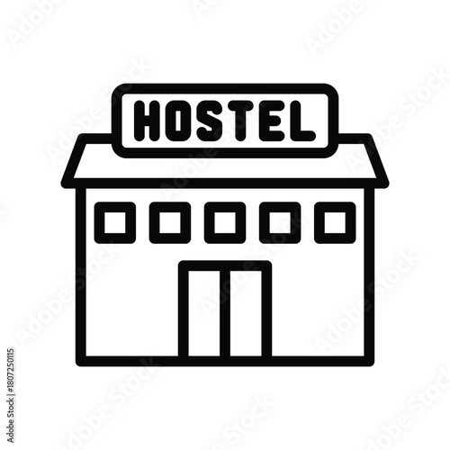 Hostel line icon , vector, pixel perfect, illustrator file 
