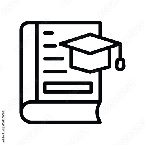 Thesis line icon , vector, pixel perfect, illustrator file 
