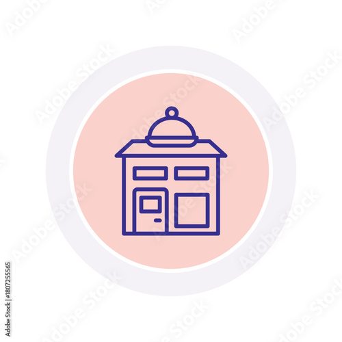 Canteen color circle icon , vector, pixel perfect, illustrator file 
