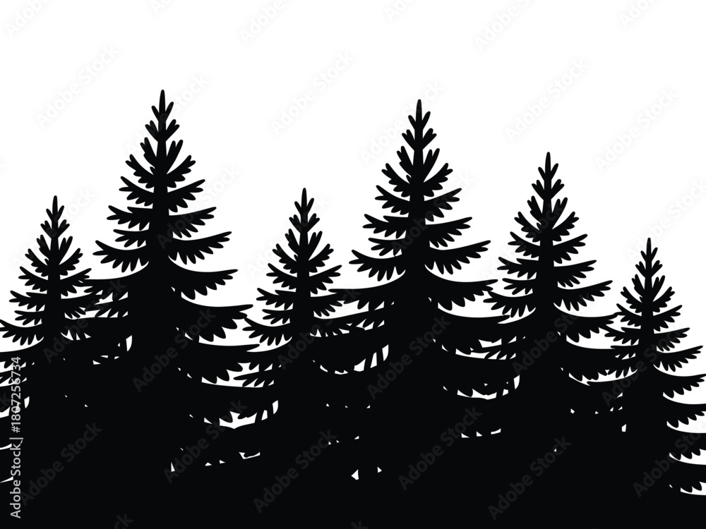 Fototapeta premium 0009_1_silhouette-of-snowy-pines-black-vector-o_1HgZr1atSlKERISd8ArG7g_PGWl1oUhTYuItmmw24iFSA.eps