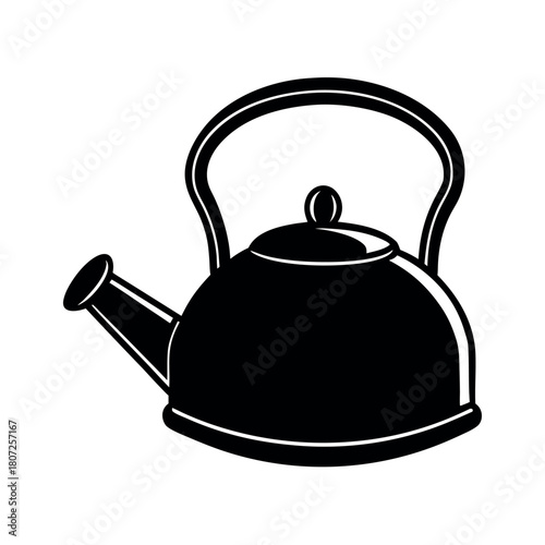 Whistling Tea Kettle Vector Illustration