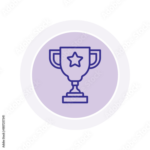 Sports Trophy color circle icon , vector, pixel perfect, illustrator file 
