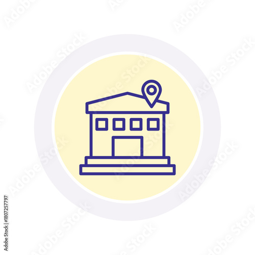 University Location color circle icon , vector, pixel perfect, illustrator file 
