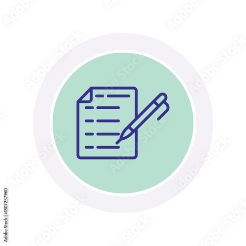 Writing color circle icon , vector, pixel perfect, illustrator file 
