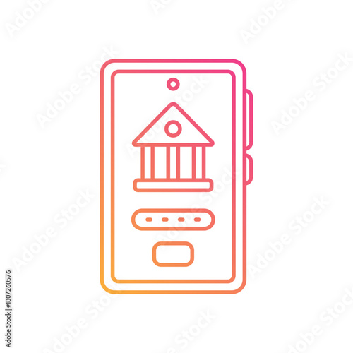 Mobile Banking vector icon