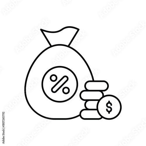 Interest Rate vector icon