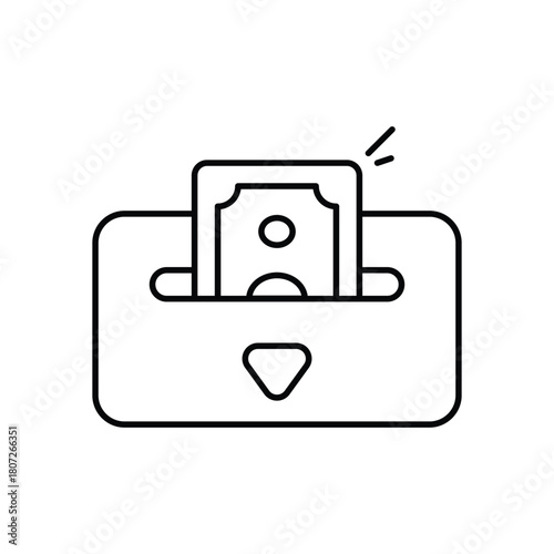 Cash Deposit vector icon