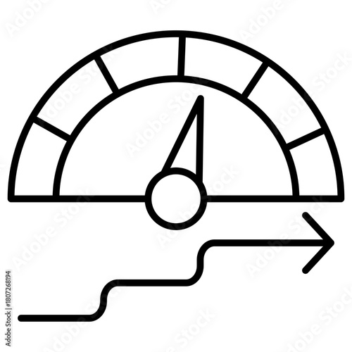 Performance Metric Outline Icon
