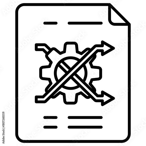 Change Management Outline Icon