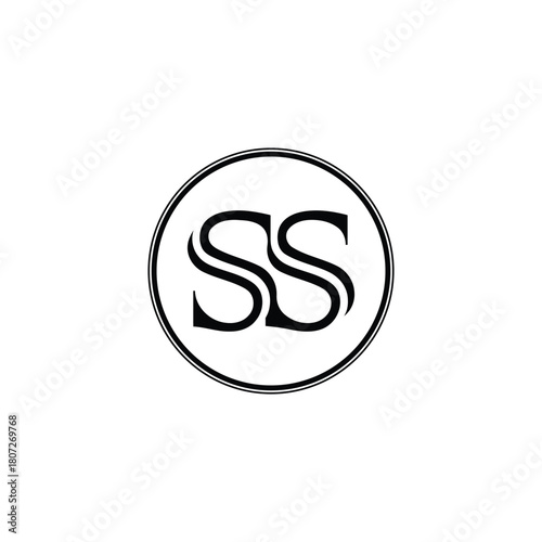 Elegant Monogram Logo with Intertwined Double S Letters