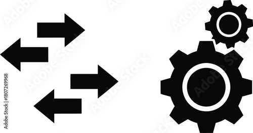 AI-Powered Teamwork Icons – Smart Collaboration and Business Productivity Symbols