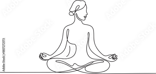 continuous line drawing of female Kegel exercises.one line drawing of woman doing kegel exercises. one line Icon drawing with white background