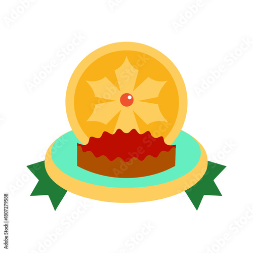 Festive table setting with plate of traditional mince pies