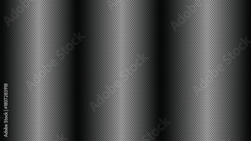 Abstract black metal background with lines, featuring a textured, brushed stainless steel surface design in dark, shiny, industrial gray and silver