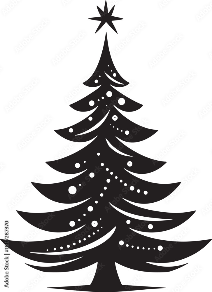 Fototapeta premium Christmas tree vector, Merry Christmas tree vector files, Christmas vector files eps 