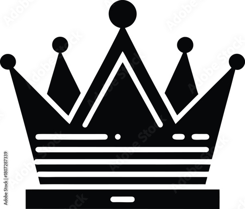 Royal crown vector illustration on transparent background