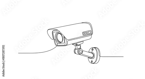 Security camera illustration on white background  