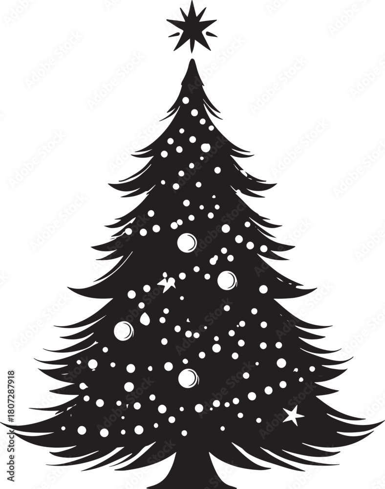 Fototapeta premium Christmas tree vector, Merry Christmas tree vector files, Christmas vector files eps