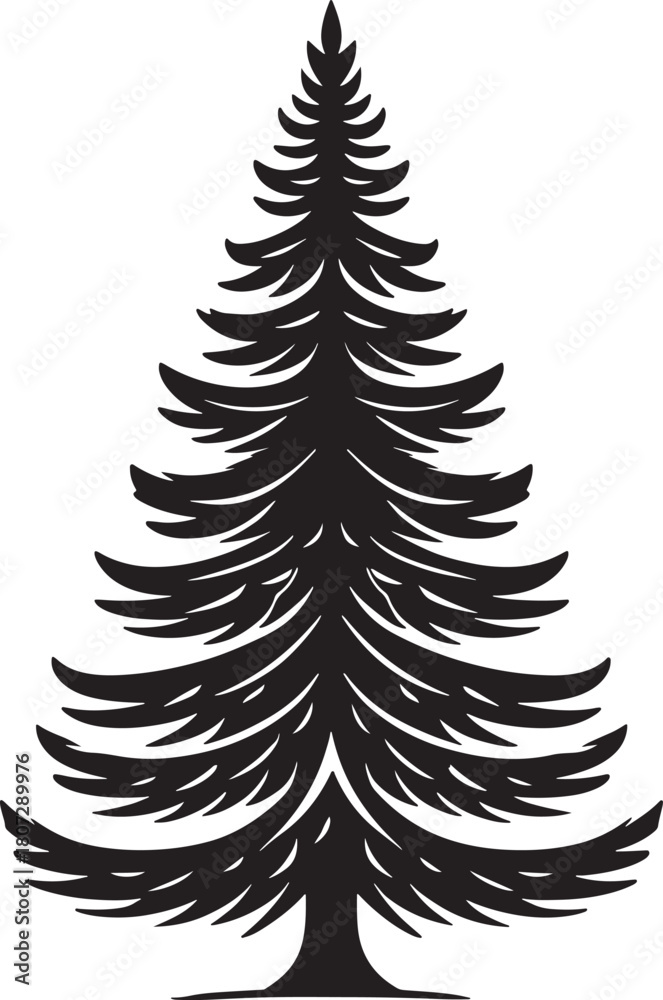 Fototapeta premium Christmas tree vector, Merry Christmas tree vector files, Christmas vector files eps