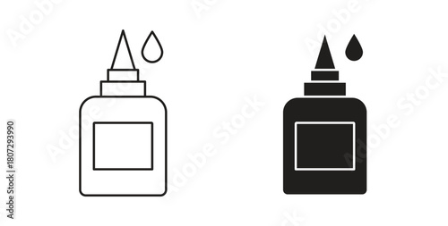 Glue icons set isolated on white background flat vector illustration.