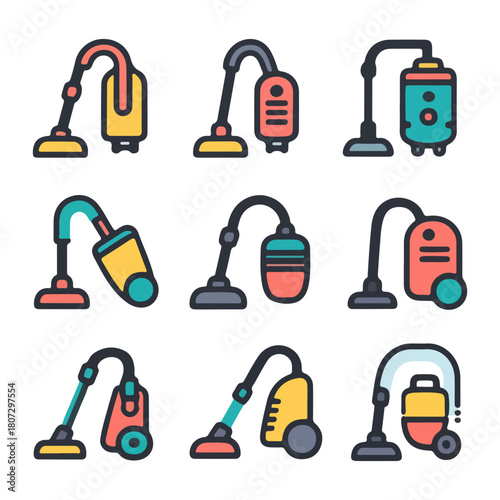 Vacuum cleaner icons
