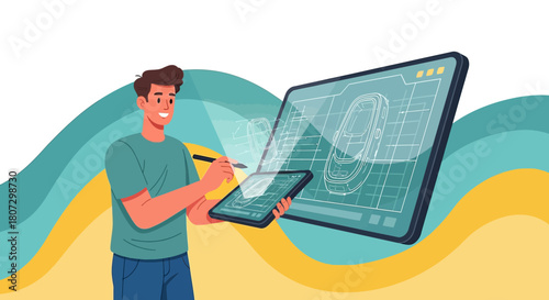 Innovative automotive design using digital tools for enhanced vehicle development visualization