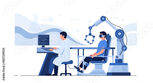 Innovative rehabilitation through virtual reality and robotics technology in healthcare settings