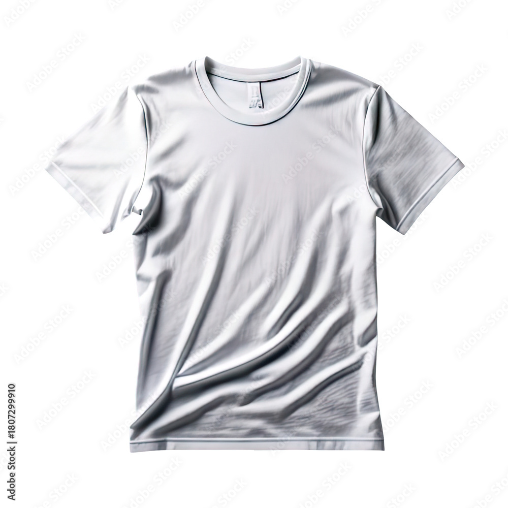 Naklejka premium Plain white t-shirt with soft fabric and round collar
