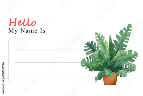 Cute Cartoon Bear Holding Food Items on a Name Tag Template for student school